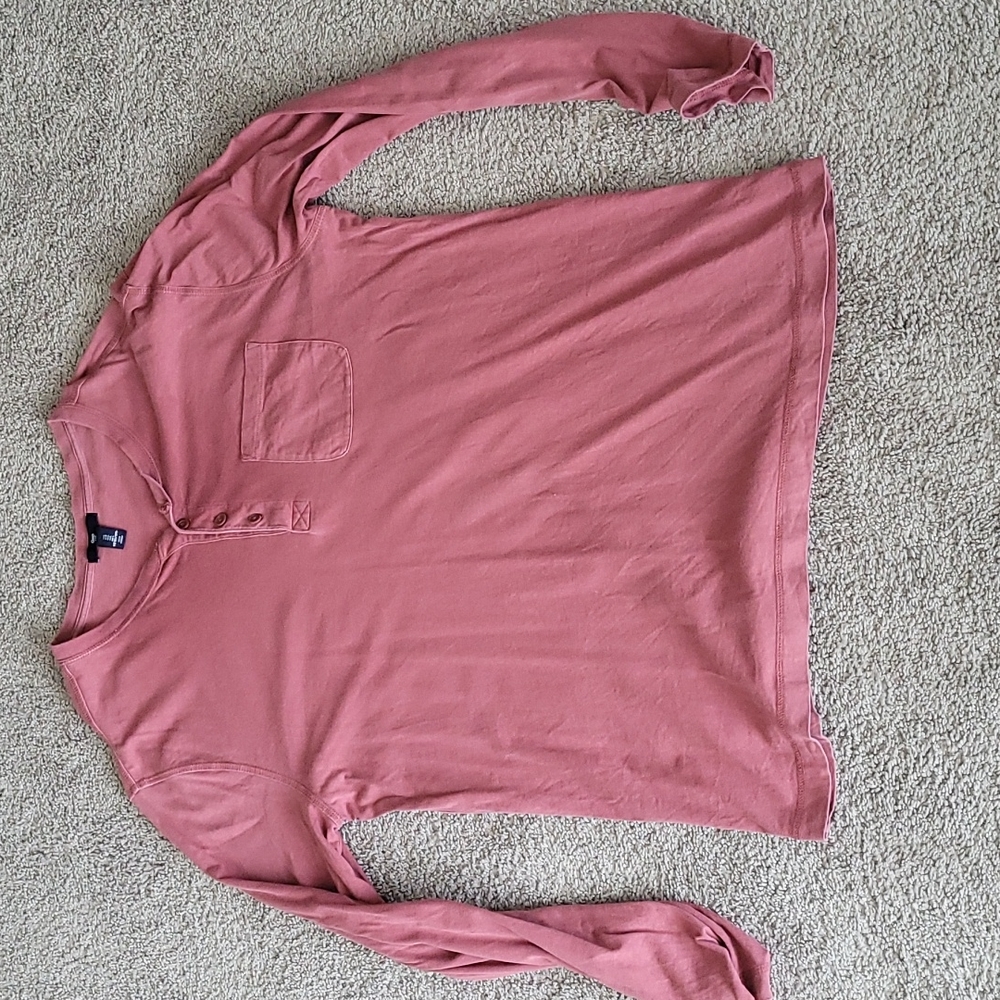 Gap specialty dyed Henley longsleeve tshirt sz. L